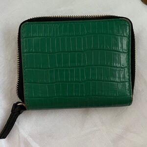 Green Crocodile-Embossed Wallet
